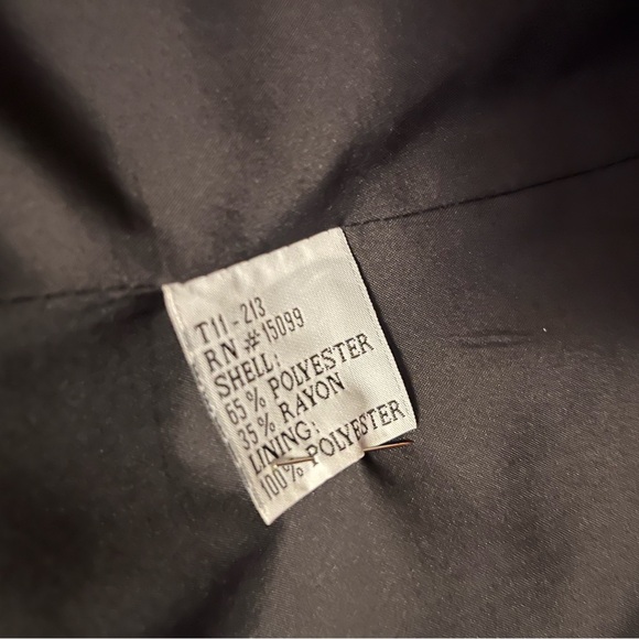 VINTAGE EXECUTIVE COLLECTION BLACK & GREY PLAID LONG SLEEVE JACKET BLAZER - Picture 10 of 11